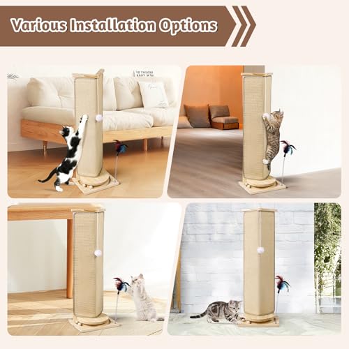 Couch Corner Cat Scratcher, 31'' Tall Cat Scratching Post