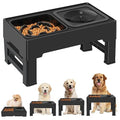 2-in-1 Elevated Dog Bowls, No Spill Water Bowl, Slow Feeder Food Bowl - size: Slow Feeder
