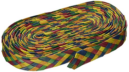 Planet Pleasures Rainbow Shredders Straight Ribbon Bird Toy, 30' L by 1" W - size: Rainbow Small, style: Straight