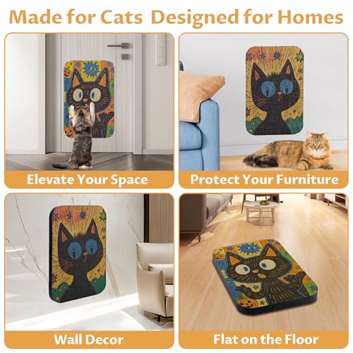 2 Pack Cat Wall Scratcher, Art Cat Scratching Board for Cats - color: MagicCat-2