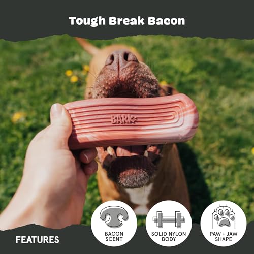 BarkBox Tough Break Bacon Dog Toy - Medium - Large - color: Tough Break Bacon-Medium to Large