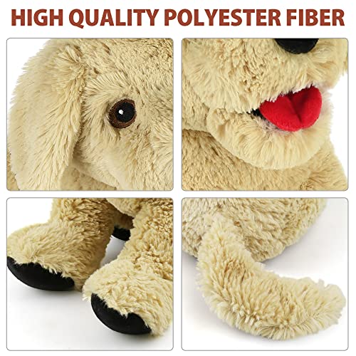 LotFancy Dog Stuffed Animals, 12 inch Cuddly Golden Retriever Stuffed Animals, Sitting Puppy Dog Plush Toy, Birthday Gift for Kids Boys Girls (Pack of 3) - color: Beige, size: 12 inch (Pack of 3)