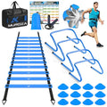 Agility Ladder, Agility Speed Training Equipment Set, 20ft Speed Ladder - color: Blue