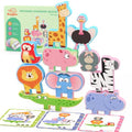 Zeoddler Montessori Toys for Toddlers, 10 Pack Wooden Animal Stacking Blocks, Sorting & Stacking Preschool Learning Activities, Gift for Boys, Girls - style: Animal