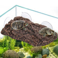 ZENFUN Turtle Basking Platform, Fish Tank Aquarium Tortoise Climbing Platform with 3 Suction Cups, Baby Tortoise Resting Terrace, Climbing Ramp Shale Reptiles Dock for Terrapins, Frogs
