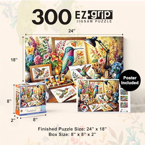 MasterPieces 300 Piece EZ Grip Jigsaw Puzzle - Creative Birding - 18"x24" - style: Creative Birding