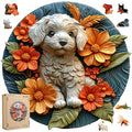Qiuenisray Wooden Puzzle for Adults, White Dog Jigsaw Puzzle 11.1x11.2 in - color: White Dog, size: 200pcs
