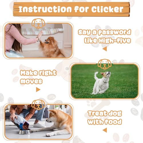 Frienda 18 Pcs Dog Training Clicker with Wrist Strap for Pets, Black - color: Black