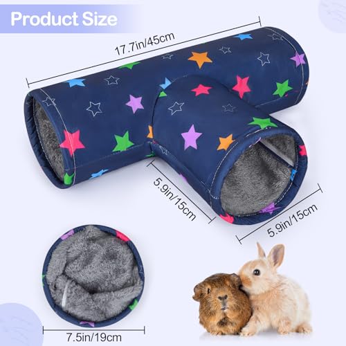 Glittme Washable Guinea Pig Tunnel, 17.7" Soft Plush Hideout for Small Pets