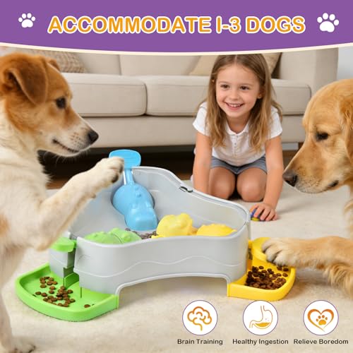 Interactive Dog Toys, Dog Puzzle Toy Treat Dispensing Dog Toys, Dog Enrichment Toys for Mental Stimulation, Slow Feeder Dog Puzzle for Small Medium Dogs, Interactive Cat Toy Cat Puzzle Feeder - color: 3 in 1