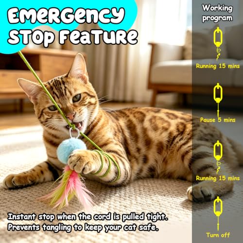 Automatic Interactive Cat Toy for Indoor Cats, Doorway Cat Kittens Toys - color: Grey