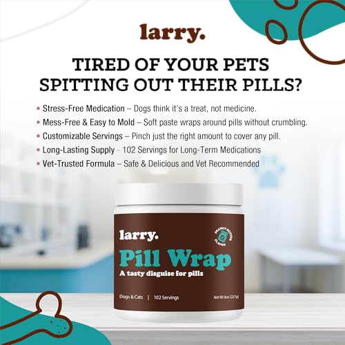 Larry Peanut Butter Pill Wrap Dogs Hide Medication Pockets 8 oz - size: 8 oz