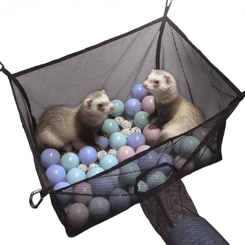 kathson Ferret Ball Pit Hammock for Cage Hanging Bed Playpen Toy Box