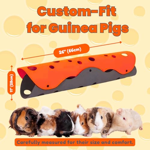 2Pack Guinea Pig Tunnel and Tube, Washable Felt Hideout, Green&Gray - color: Green&Grey