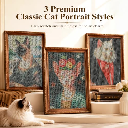 PAWZ Road Art Cat Scratcher,3 Packs Large Cat Scratching Board 17x12.4