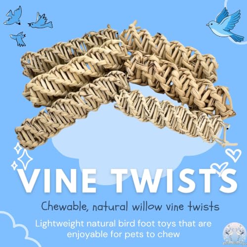 5305 Small Vine Twists Pk6 - Natural Bird Foraging Toys - size: Pack 6