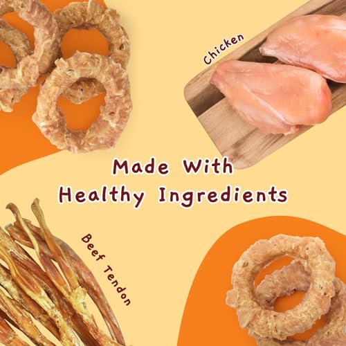 Jungle Calling Chicken Wrapped Beef Tendon Rings, Hip and Joint Support - size: 10.6 Ounce (Pack of 1)