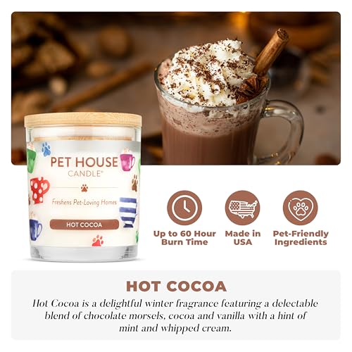 Hot Cocoa & Sugar Cookies Candle Pet Friendly Plant-Based Wax, Pet House - color: Hot Cocoa, Sugar Cookies, size: Pack of 2