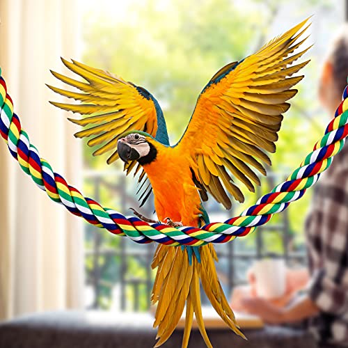 2 Pcs Bird Rope Perches Climbing Rope Bird Cage Accessories, 21.6 Inch - size: 21.6 Inch