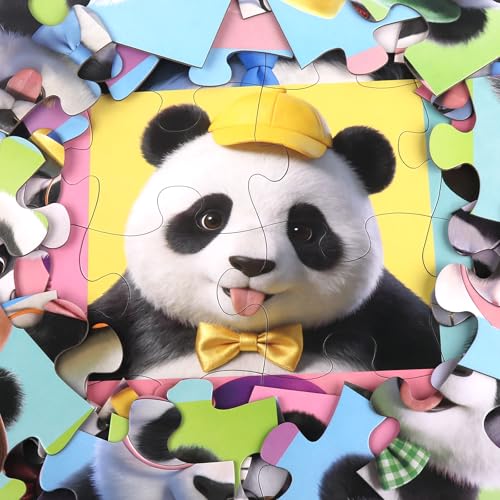 Jumbo Floor Puzzle for Kids,48 Piece Panda Jigsaw Puzzle Ages 3-8 - style: Panda