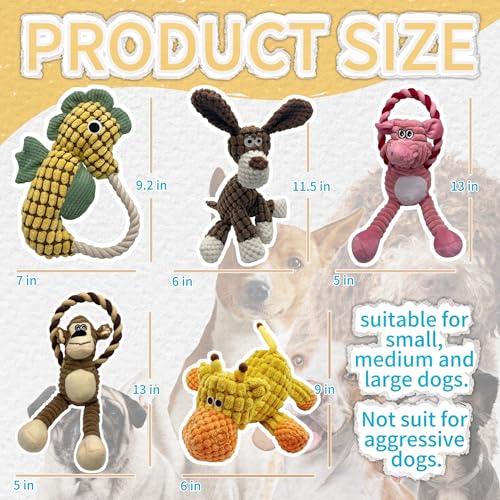 Plush Wrinkled Squeaky Dog Toy,2-Pack The Best Durable Teething Puppy Rope Chew Toy Keeps Them Busy Playing Hide-and-Seek Suitable for Puppy, Medium Dogs and Large Dogs (Green) - color: Green