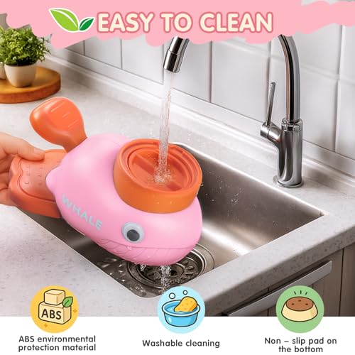 Interactive Dog Toys & Cat Toys for Indoor Cats, Dog Puzzle Toy Slow Feeder Bowl, Puppy Enrichment Toys, Interactive Cat Toys, Dog Feeder Puzzle Toy for Smart Dogs to Keep Them Busy - color: Whale-Pink