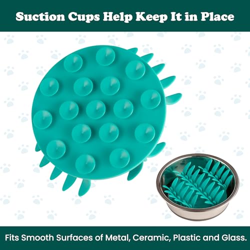 PEGGY11 Grass-Shaped Silicone Slow Feeder Insert for Dog Bowl - size: 4.09'' x 4.09''