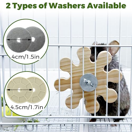 Rotating Chinchilla Chew Toys and 250g(0.55lb) Organic Apple Sticks - color: 2pcs, size: Small Chew Toy + 250g(0.55lb) Apple Sticks