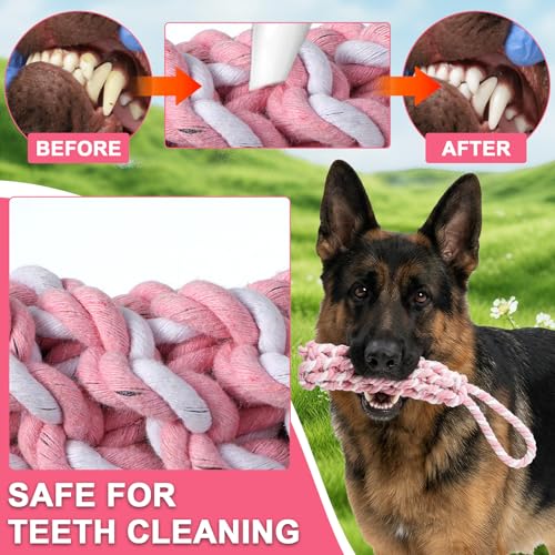 Kifmurase 11PCS Dog Ropes Toys for Aggressive Chewers, Tough Tug of War Dog Toys for Large, Medium & Small Dogs, Heavy Duty Cotton Rope Chew Toy for Boredom