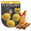 Playology Squeaky Chew Ball Dog Toy - Small, Apple Cider Scent, 3-Pack - size: Small (VALUE 3-Pack), style: Apple Cider