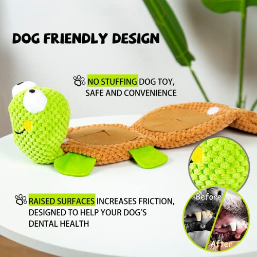 lilfrd Dog Puzzle Enrichment Toy, Squeaky Crinkle Plush Turtle Puppy Toy - style: Turtle