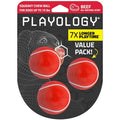 Playology Squeaky Chew Ball Dog Toy - Small, Beef Scent, 3-Pack - size: Small (VALUE 3-Pack), style: Beef