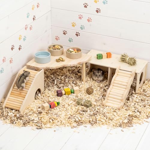 Breezehug 4 Pcs Hamster Cage Accessories Hamster Platform Toy, Peek - style: Peek