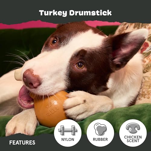 BarkBox Turkey Super Chewer - Toy for Large Dogs - color: Turkey Day Drumstick, size: Medium/Large