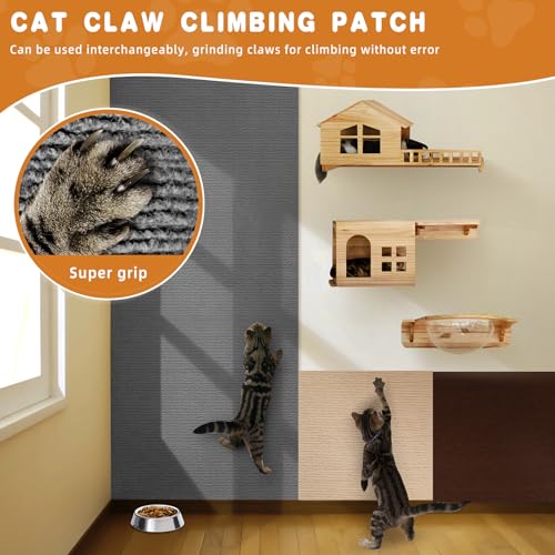 4Pack Cat Scratch Furniture Protector, Self-Adhesive, Light Gray - color: LightGrey, size: 4 Pack