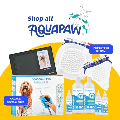 Aquapaw Lick Mat for Dogs 2-Pack, Suction Cup Dog Slow Feeder Pad & Licking Mat for Peanut Butter Treats – Calming Dog Bathing Aid, Stress Relief & Mental Stimulation for All Breeds - White