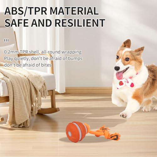 Interactive Dog Toys Dog Ball,Automatic Rolling and Bouncing Moving Dog Toy - color: 1 Blue +1 Orange