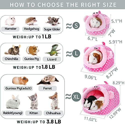 JanYoo Guinea Pig Rat Accessories Toys House Hideout Cage Supplies Chinchilla Cage Ferret Gerbil(S,Pig) - color: 2-Pig, size: S