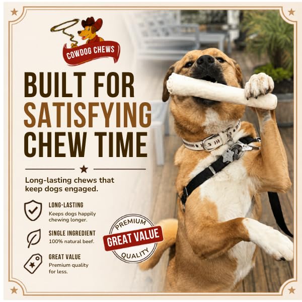 Cowdog Chews Retriever roll 9-10 inch All Natural Rawhide Product (40 Pack) - size: 40 Count (Pack of 1)