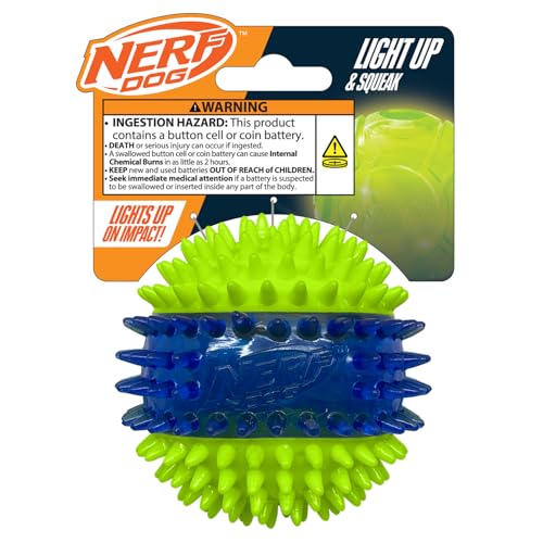 Nerf Dog Ball Spikes with Led and Squeak