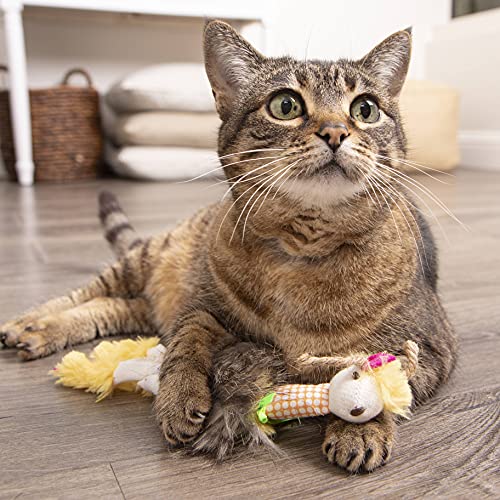Petlinks HappyNip Loopy Llama Plush Cat Toy, Contains Silvervine & Catnip - Yellow, One Size - color: Loopy Llama, size: Set of 1
