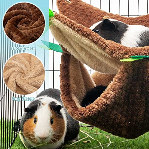Guinea Pig Hideout, Fleece Rat Tunnel & Hammock Set House Cage Accessories