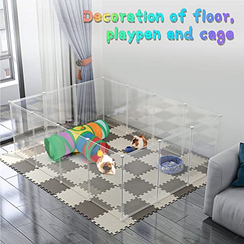 YUEPET Guinea Pig Tunnel, 3-Way Collapsible Play Tubes with Ball, Rainbow - color: Rainbow