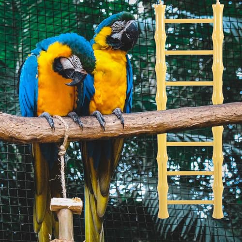 Yardwe Hamster Ladder Bird Ladder for Bird Cage Plastic Yellow