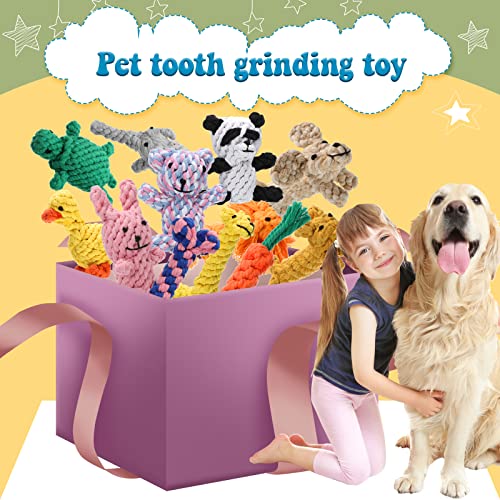 Sumind 12 Pcs Rope Dog Toys for Aggressive Chewers,Giraffe
