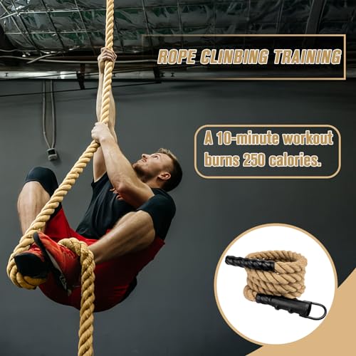 Gym Climbing Rope for Adults, Indoor Outdoor Training Ropes, 1.5" x 10ft