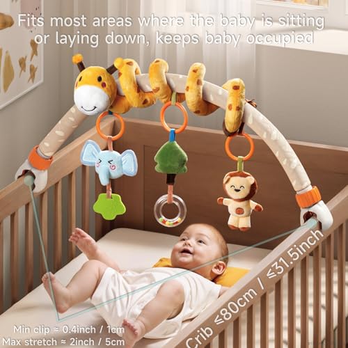 TUMAMA Baby Stroller Arch Toy,Portable Baby Mobile, Infants 0-12 Months - style: Spiral+Arch