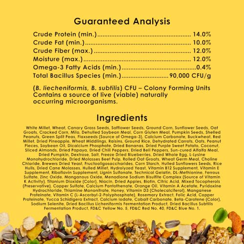 Kaytee Fiesta Conure Bird Food, Nutritious Fun Blend, 4.5 Pounds