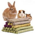 24pcs Rabbit Treats Chew Sticks Guinea Pig Toys Natural Timothy Grass Molar Teeth Sticks Bunny Hamster Chinchilla Small Animals - size: 24pcs treats