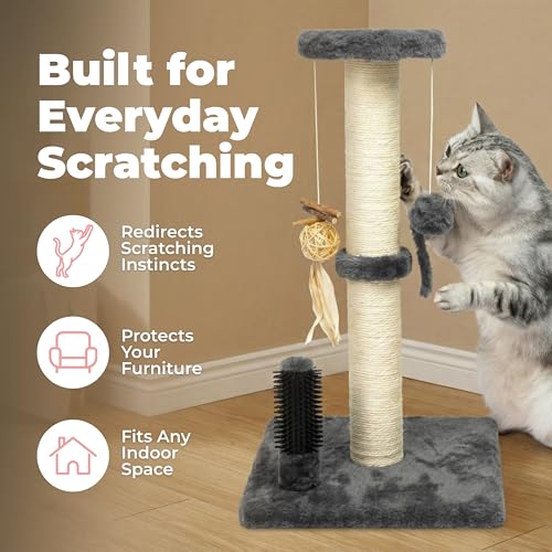 Best Pet Supplies Catify Cat Scratching Post - Gray H: 33" - color: Gray Scratching Post - H: 33"